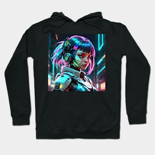 Neon cyberpunk Astronaut Hoodie